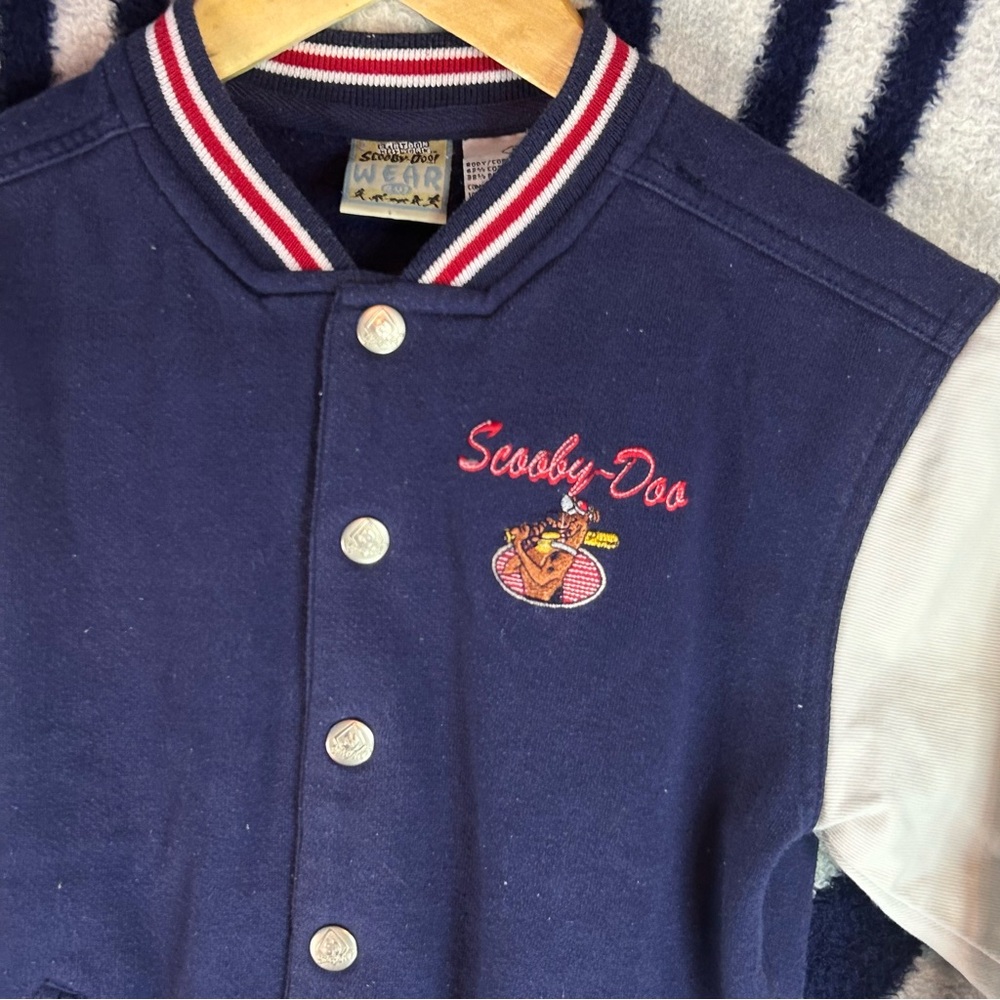 Scooby-Doo Varsity Jacket Youth Size 5 Navy & White Vintage